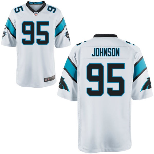 Charles Johnson Carolina Panthers #95 Big And Tall Jersey - White