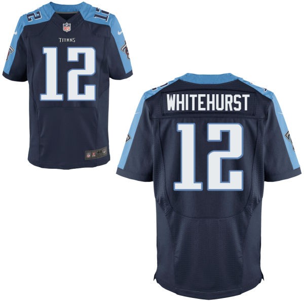 Charlie Whitehurst Tennessee Titans #12 Big And Tall Jersey - Navy Blue