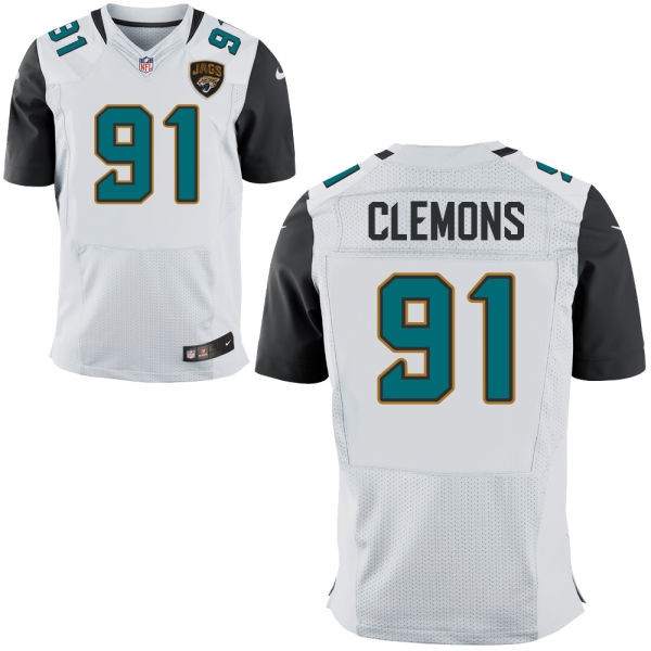 Chris Clemons Jacksonville Jaguars #91 Big And Tall Jersey - White