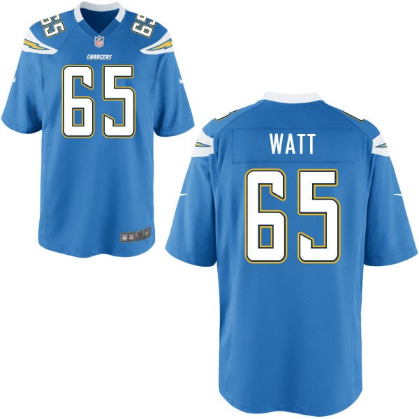 Chris Watt San Diego Chargers #65 Big And Tall Jersey - Powder Blue