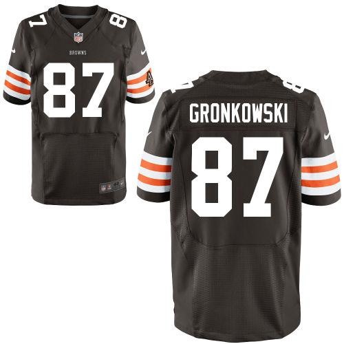 Dan Gronkowski Cleveland Browns #87 Big And Tall Jersey - Brown