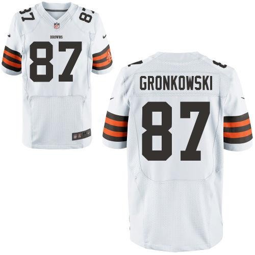 Dan Gronkowski Cleveland Browns #87 Big And Tall Jersey - White