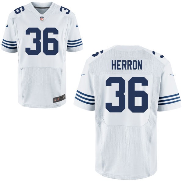 Dan Herron Indianapolis Colts #36 Alternate Big And Tall Jersey - White