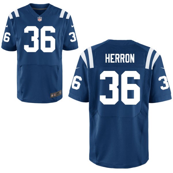 Dan Herron Indianapolis Colts #36 Big And Tall Jersey - Speed Blue