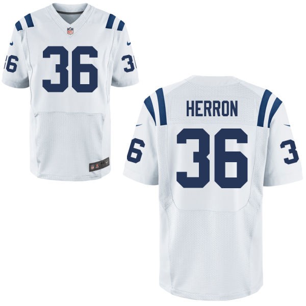 Dan Herron Indianapolis Colts #36 Big And Tall Jersey - White