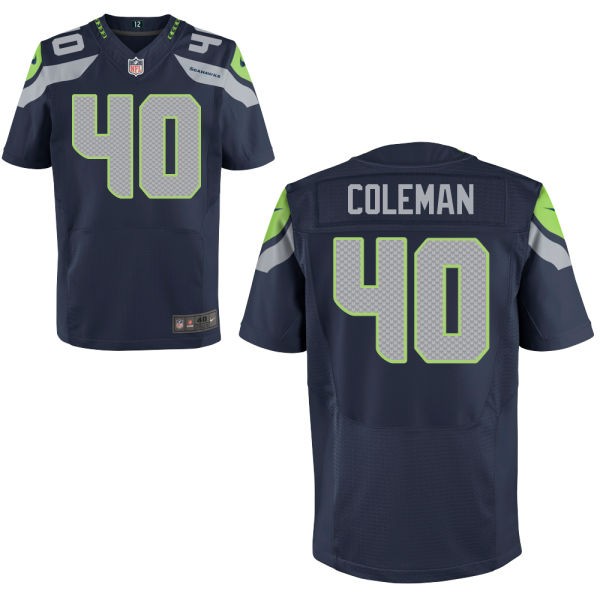 Derrick Coleman Seattle Seahawks #40 Big And Tall Jersey - College Navy Blue