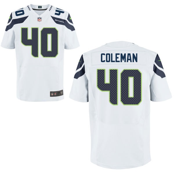 Derrick Coleman Seattle Seahawks #40 Big And Tall Jersey - White