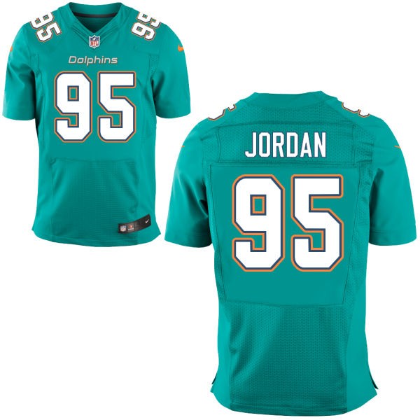 Dion Jordan Miami Dolphins #95 Big And Tall Jersey - Aqua