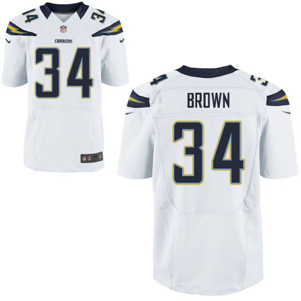 Donald Brown San Diego Chargers #34 Big And Tall Jersey - White