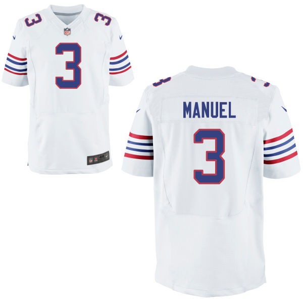 EJ Manuel Buffalo Bills #3 Alternate Big And Tall Jersey - White