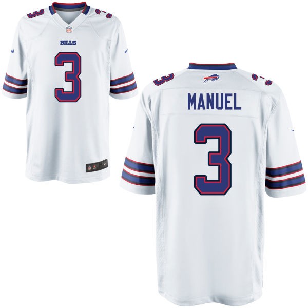 EJ Manuel Buffalo Bills #3 Big And Tall Jersey - White