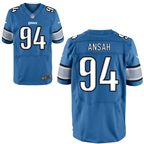 Ezekiel Ansah Detroit Lions #94 Big And Tall Jersey - Honolulu Blue