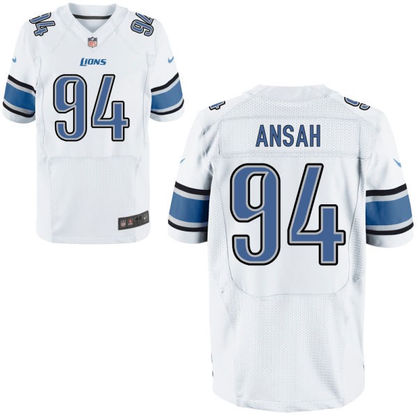 Ezekiel Ansah Detroit Lions #94 Big And Tall Jersey - White