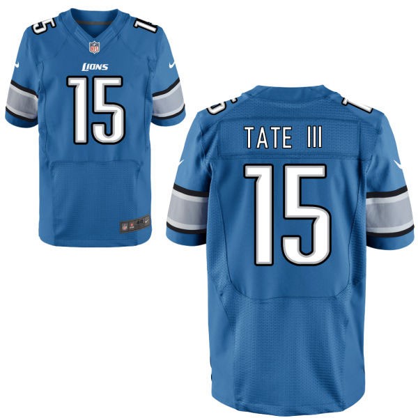 Golden Tate III Detroit Lions #15 Big And Tall Jersey - Honolulu Blue