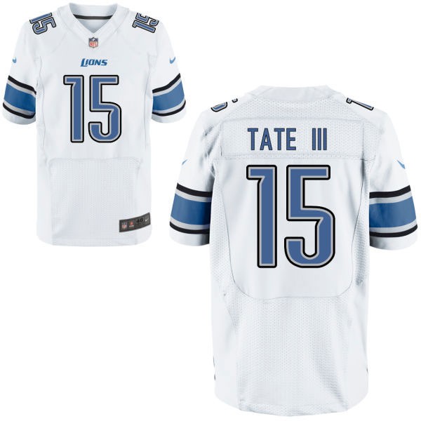 Golden Tate III Detroit Lions #15 Big And Tall Jersey - White