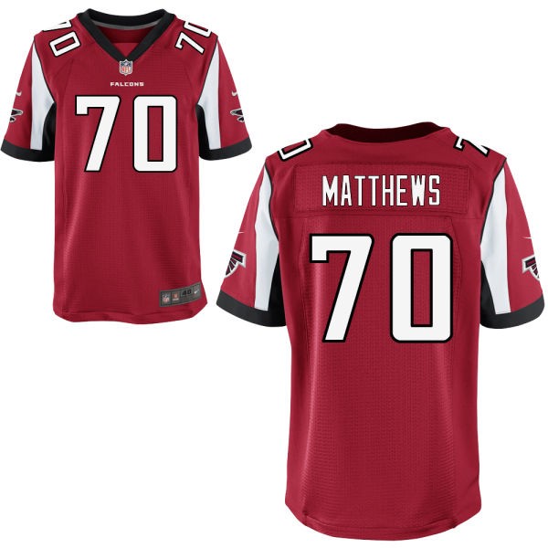 Jake Matthews Atlanta Falcons #70 Big And Tall Jersey - Red