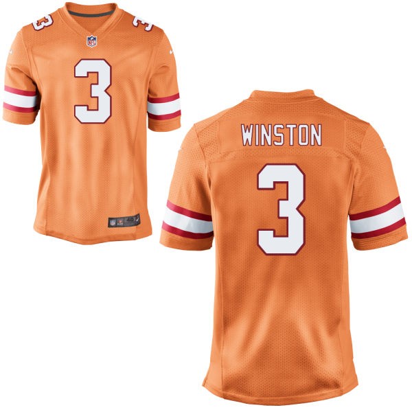 Jameis Winston Tampa Bay Buccaneers #3 Throwback Big And Tall Jersey - Orange