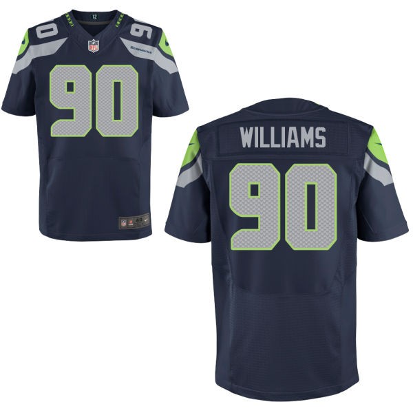 Jesse Williams Seattle Seahawks #90 Big And Tall Jersey - College Navy Blue