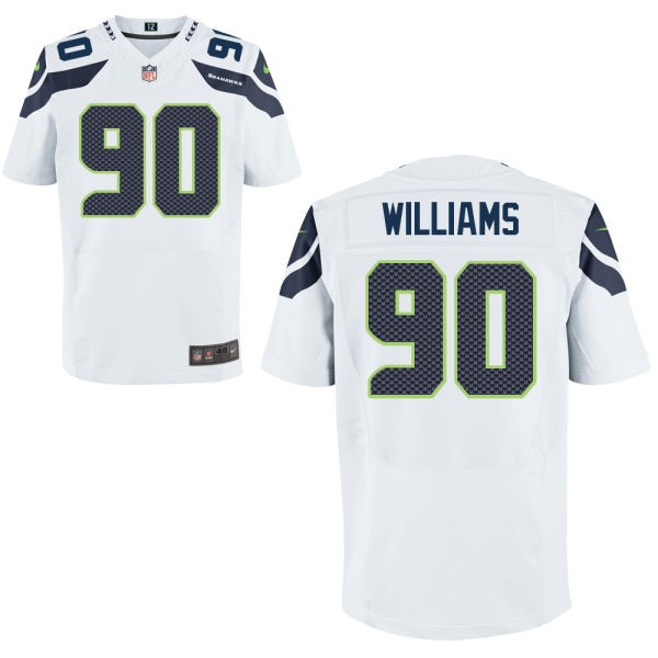 Jesse Williams Seattle Seahawks #90 Big And Tall Jersey - White