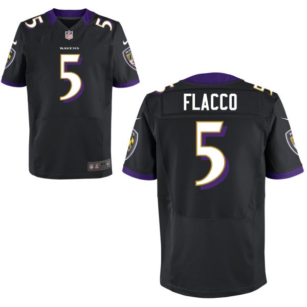 Joe Flacco Baltimore Ravens #5 Big And Tall Jersey - Black