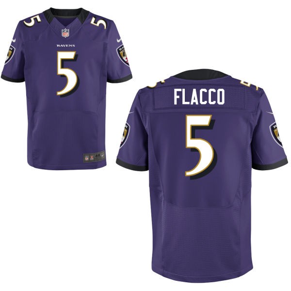 Joe Flacco Baltimore Ravens #5 Big And Tall Jersey - Purple