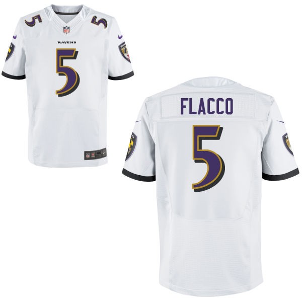 Joe Flacco Baltimore Ravens #5 Big And Tall Jersey - White