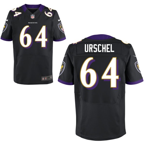 John Urschel Baltimore Ravens #64 Big And Tall Jersey - Black