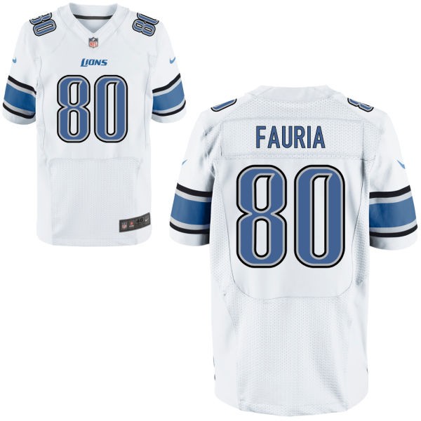 Joseph Fauria Detroit Lions #80 Big And Tall Jersey - White