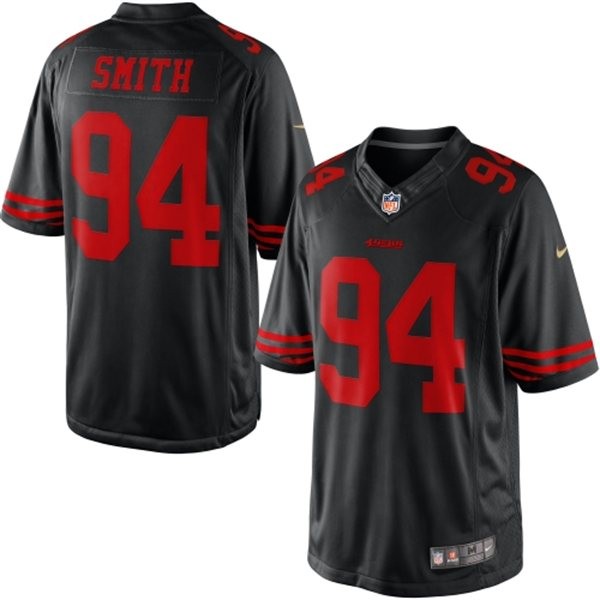 Justin Smith San Francisco 49ers #94 Big And Tall Jersey - Black