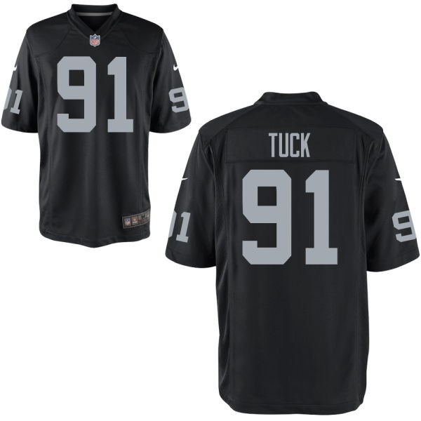 Justin Tuck Oakland Raiders #91 Big And Tall Jersey - Black