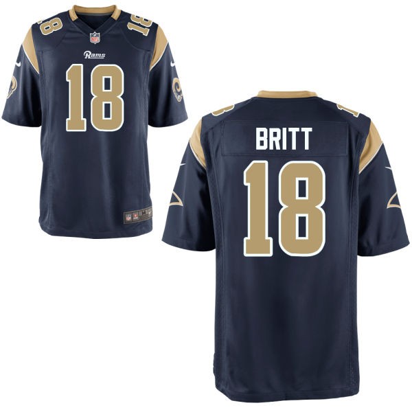 Kenny Britt St. Louis Rams #18 Big And Tall Jersey - Millenium Blue