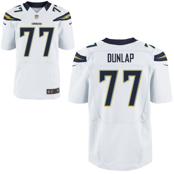 King Dunlap San Diego Chargers #77 Big And Tall Jersey - White