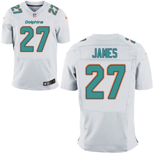 LaMichael James Miami Dolphins #27 Big And Tall Jersey - White