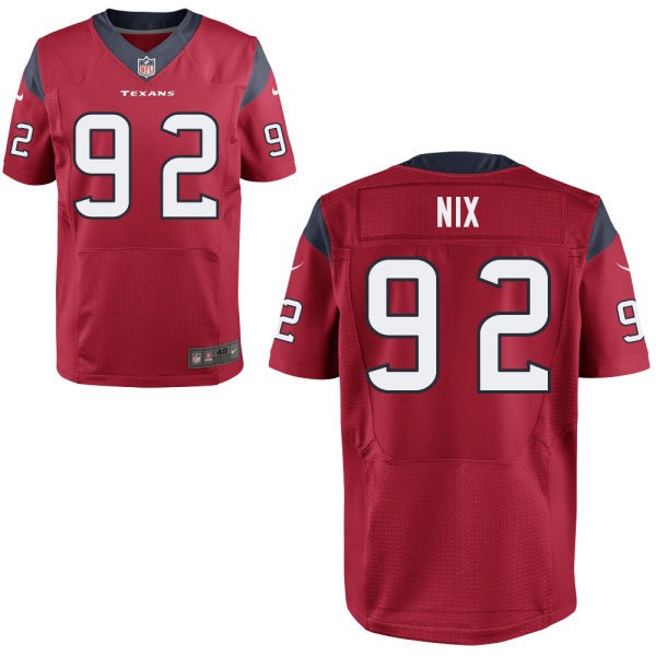 Louis Nix III Houston Texans #92 Big And Tall Jersey - Battle Red