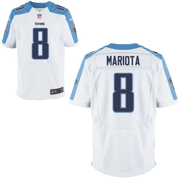 Marcus Mariota Tennessee Titans #8 Big And Tall Jersey - White