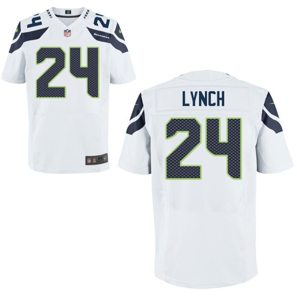 Marshawn Lynch Seattle Seahawks #24 Big And Tall Jersey - White