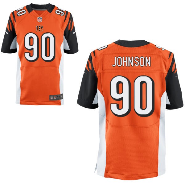 Michael Johnson Cincinnati Bengals #90 Big And Tall Jersey - Orange