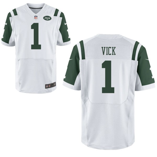 Michael Vick New York Jets #1 Big And Tall Jersey - White