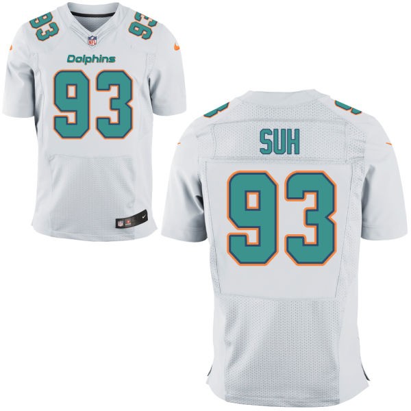 Ndamukong Suh Miami Dolphins #93 Big And Tall Jersey - White