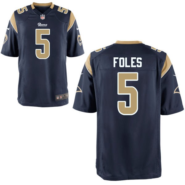 Nick Foles St. Louis Rams #5 Big And Tall Jersey - Millenium Blue