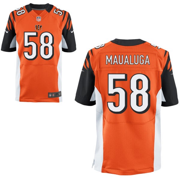 Rey Maualuga Cincinnati Bengals #58 Big And Tall Jersey - Orange