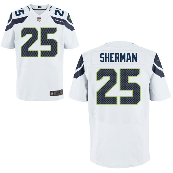 Richard Sherman Seattle Seahawks #25 Big And Tall Jersey - White