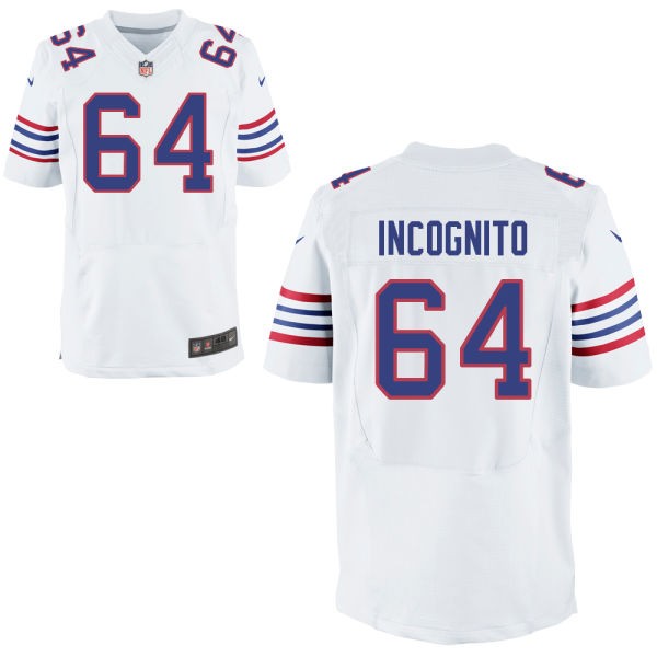 Richie Incognito Buffalo Bills #64 Alternate Big And Tall Jersey - White