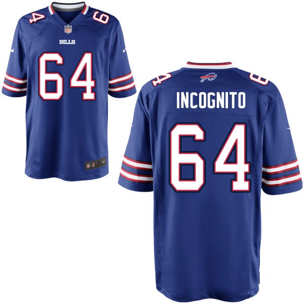 Richie Incognito Buffalo Bills #64 Big And Tall Jersey - Blue