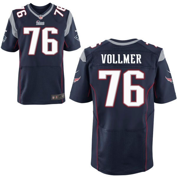 Sebastian Vollmer New England Patriots #76 Big And Tall Jersey - Nautical Blue