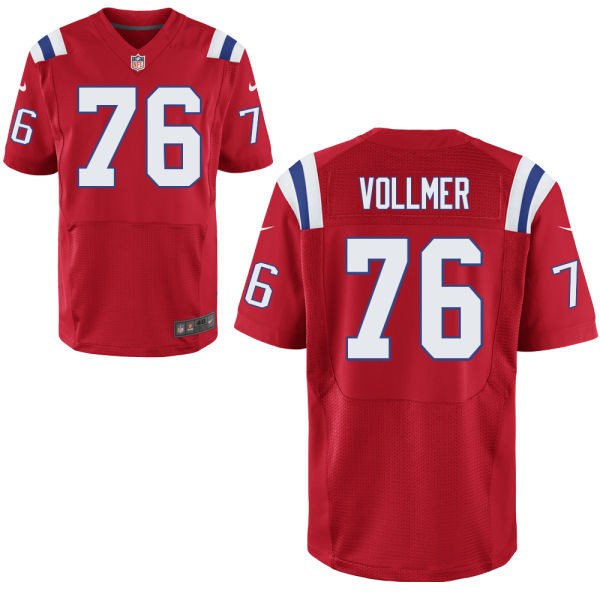 Sebastian Vollmer New England Patriots #76 Big And Tall Jersey - Red