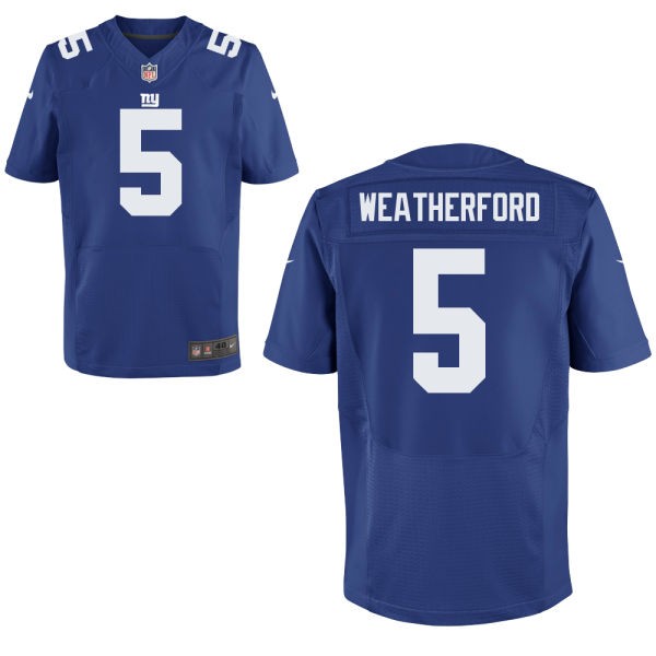 Steve Weatherford New York Giants #5 Big And Tall Jersey - Royal Blue