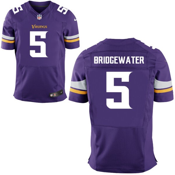 Teddy Bridgewater Minnesota Vikings #5 Big And Tall Jersey - Purple