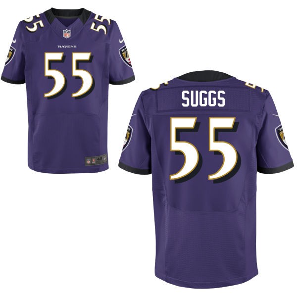 Terrell Suggs Baltimore Ravens #55 Big And Tall Jersey - Purple