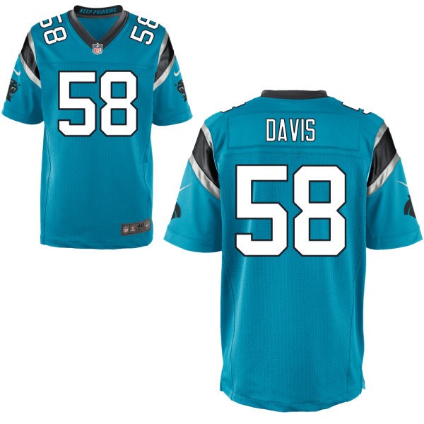 Thomas Davis Carolina Panthers #58 Big And Tall Jersey - Process Blue